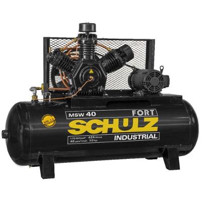 Compressor Schulz Msw 40 Fort 425 Litros 175 Libras 10 Cv Trifásico Ip21