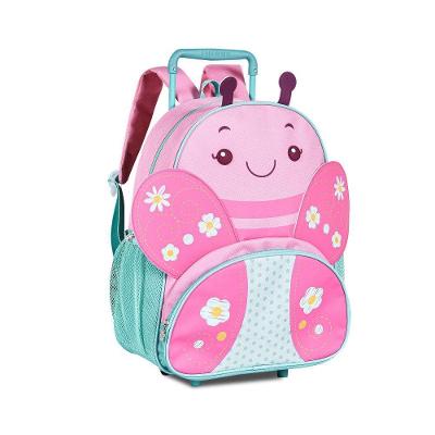 Mochila Escolar Rodinhas Infantil Com 3 Modelos De Animais Tema:borboleta