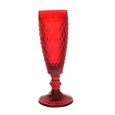 Conjunto de 6 Taças Bico De Abacaxi Vermelho