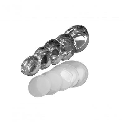 Conjunto De Potes Aço Inox Com Tampa 5 Peças