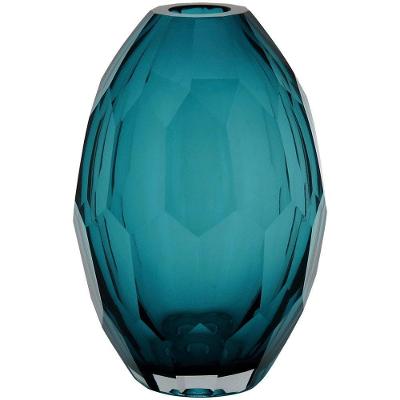 Gemstone Vaso 24X16X16Cm Vidro Azul
