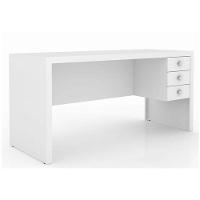 Mesa Com 03 Gavetas Para Home Office Branco - 1