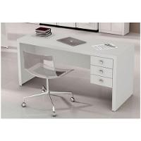 Mesa Com 03 Gavetas Para Home Office Branco - 5