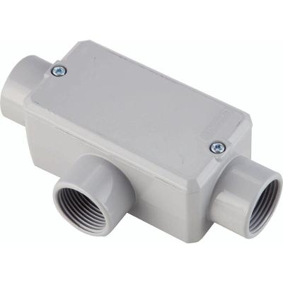 Condulete Fixo Tipo T 2" Com Tampa Com Rosca Npt Com Pintura Eletrostárica A Pó