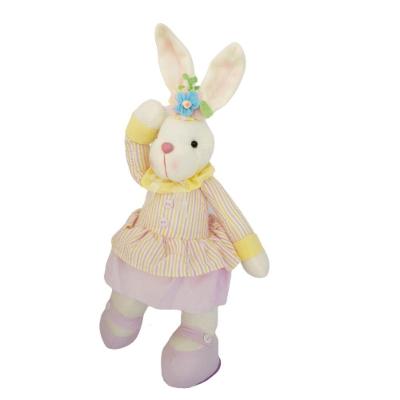 Coelha Com Vestido Listrado 45cm