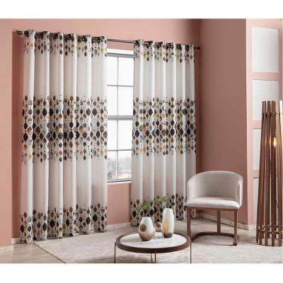 Cortina única Amã 24 Ilhoses 300x240cm Casa D'oro Sultan