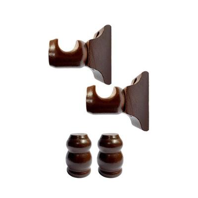 Suporte Varão Cortina Simples 19Mm Marrom