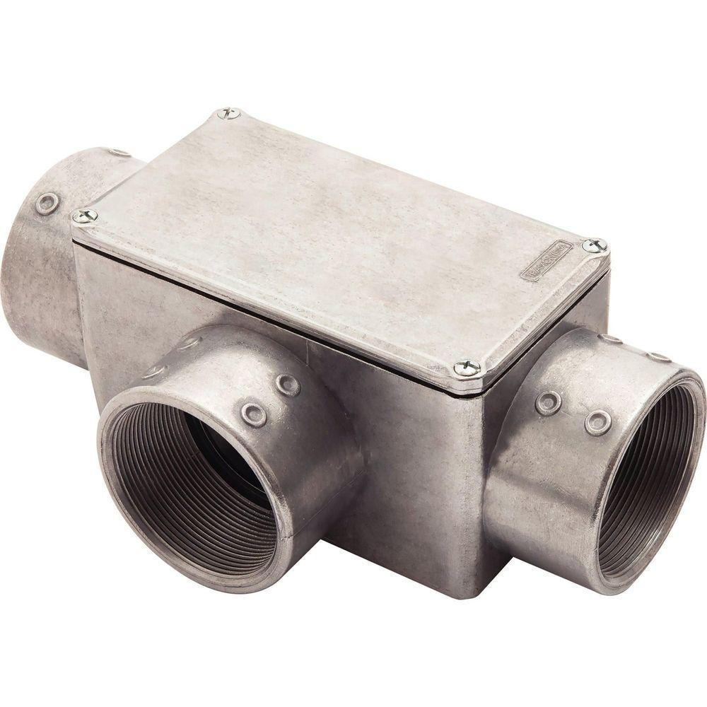 Condulete Fixo 4" Tipo "t" - Com Tampa / Rosca Bsp / Sem Pintura Tramontina - 1