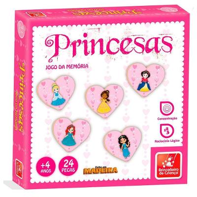 Jogo Da Memória Princesas Baby - Madeira - 8344 - Brincadeira De Criança