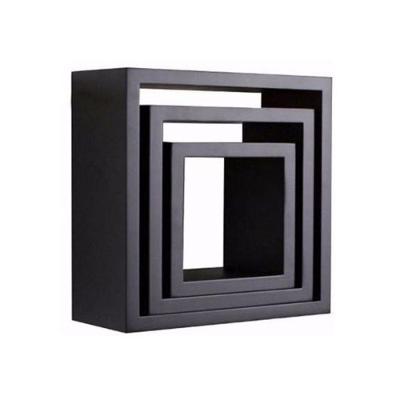 Kit 3 Nichos para Quarto Bebê em MDF 15mm Preto