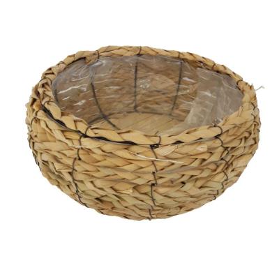 Cesto/cachepot Em Palha Natural Alt 15cm X Diam 35cm