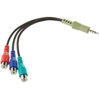 Cabo Adaptador De Video P2 4c 3 5mm Estereo X 3 Plug Rca Fem