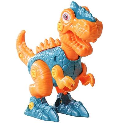 Brinquedo Monta Dino 28 Peças Acompanha Ferramenta Laranja