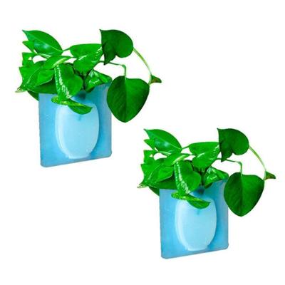 Par Vaso Plantas Silicone Adesivo Vidro Parede Kit Flor Agua