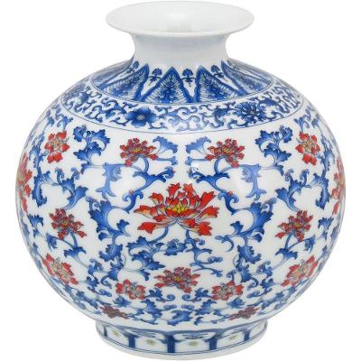Floral Vaso 16X16X16Cm Cerâmica Color
