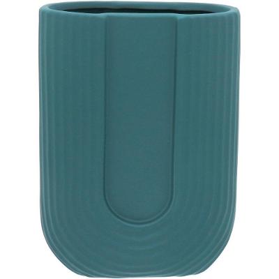 Turim Vaso 23X17X8Cm Cerâmica Azul