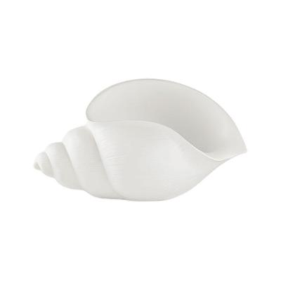 Enfeite Decorativo concha em Poliresina Off White 17x34cm