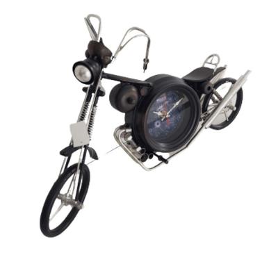 Moto Retrô Em Metal Com Relógio 54cm X 33cm X 13 Cm