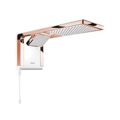 Chuveiro Acqua Duo Ultra 220v - Lorenzetti Branco Com Rose
