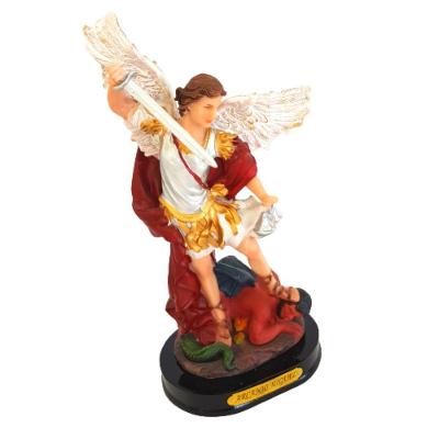 Imagem De Arcanjo Miguel Em Resina 14cm