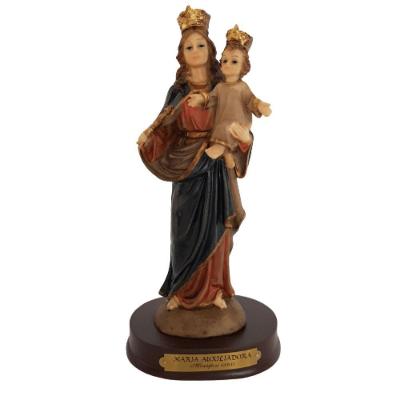 Nossa Senhor Auxiliadora Estilo Barroco Resina Importada 20cm Barroco