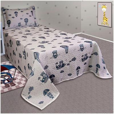 Kit Colcha E Porta Travesseiro 2pçs Paraquedas Azul 20