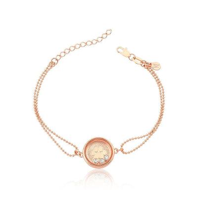 Pulseira Reliquaire Ballet Revestida Em Ouro Rose