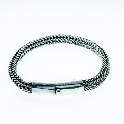 Bracelete Pulseira Masculina Bali Prata 925 - 20cm