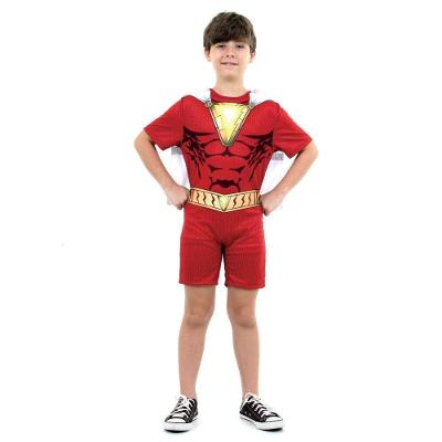 Fantasia Infantil - Shazam Curto - Tamanho M (6 A 8 Anos) - 915890 - Sulamericana
