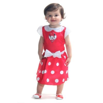 Fantasia Vestido Minnie Bebe Vermelho - Tamanho P (12 Meses) - 922014- Sulamericana