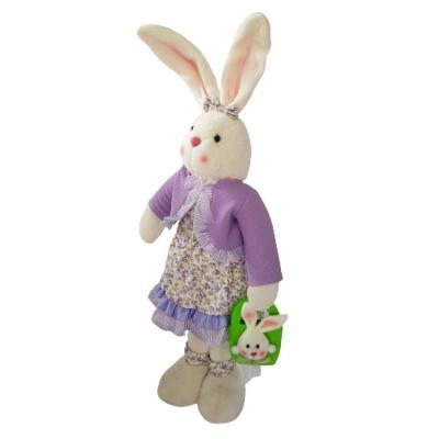 Coelha Vestido Floral Com Babado E Bolsinha 70cm