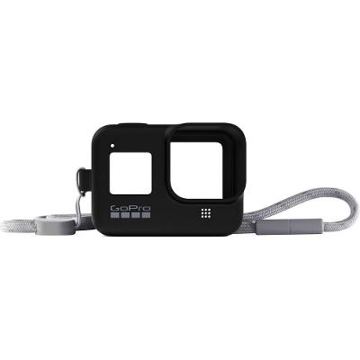 Capa Silicone Sleeve + Cordão Lanyard Original para GoPro 8 Black Cor Preto