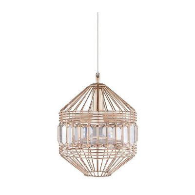 Pendente Em Metal Na Cobre Com Cristais - 36cm