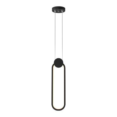 Lustre Pendente Orluce King Ii Led 15w Preto Bivolt 3000k Luz Amarela