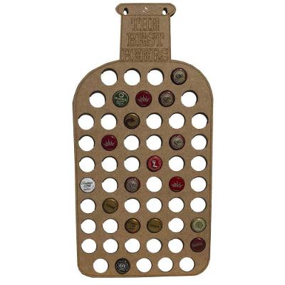 Quadro Decorativo Porta Tampinhas Mdf Garrafa 32x69 D´rossi