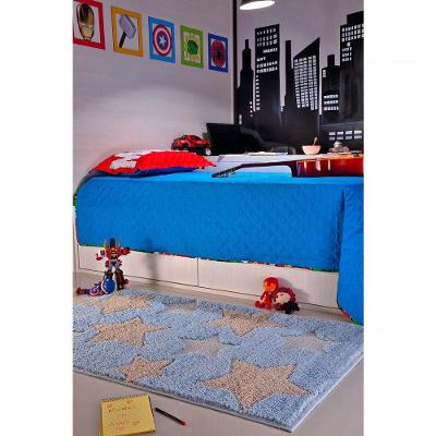 Tapete Quarto Infantil Jazz Kids 1m X 1,5m Estrela Azul