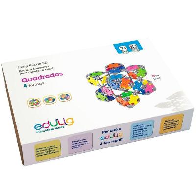 Quebra-cabeça Puzzle 3d Quadrados 4 Formas