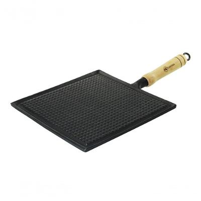 Bifeteira Quadrada Estriada Com Cabo 22Cm