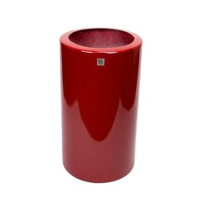 Vaso Decorativo Cilindro Vermelho Lira 70X34cm