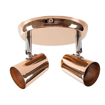 Spot Sobrepor New Short Cobre 2 Luzes - Gu10 Led