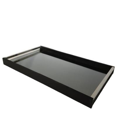 Bandeja Em Madeira Espelho E Metal 62x34x5cm