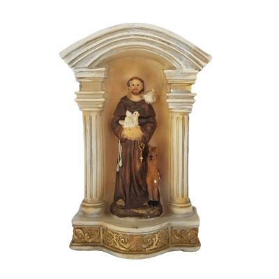 Capela Em Resina São Francisco 14cm