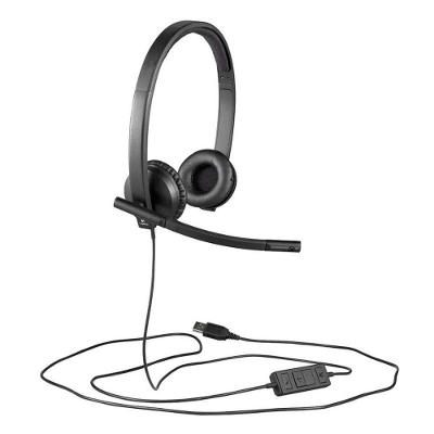 Fone Com Microfone Usb Logitech H570e Stereo 981 000574