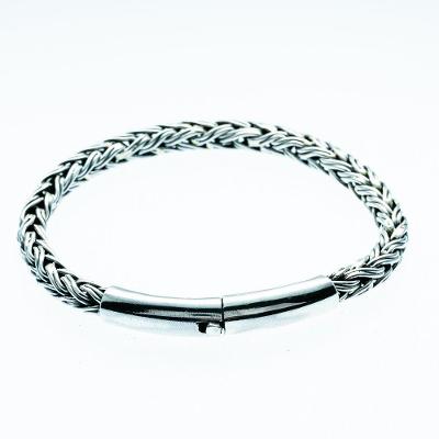 Bracelete Pulseira Masculina Bali Prata 925 - 20cm