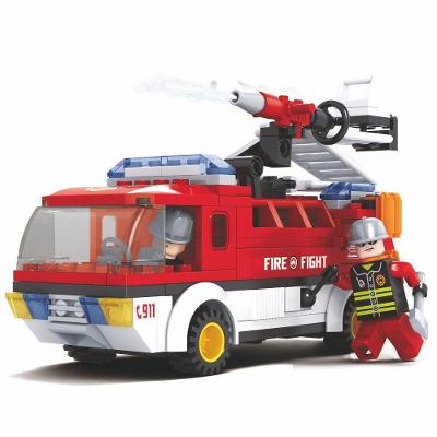 Blocos De Encaixe Bombeiros - 192 Peças - Vermelho - 2609