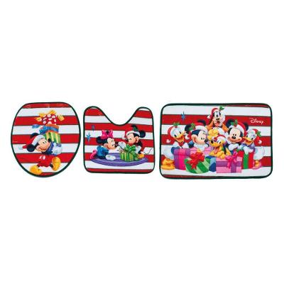 Kit Tapetes Banheiro Licenciado Mickey 3 Peças Kit 3 Pçs.