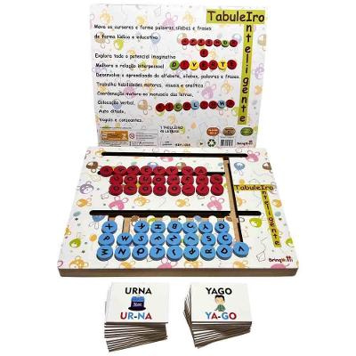 Jogo Tabuleiro Inteligente - Madeira - Brinqmutti