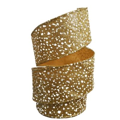 Fita Decorativa Natal Aramada Dourada Comp 9.14m