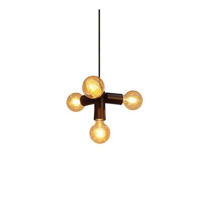 Pendente Nick 4xe27 Preto Fosco - Taschibra