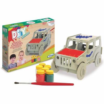 Kit Quebra-cabeça Carrinho Para Pintura 3d - 28 Peças - Madeira - 5276 - Xalingo